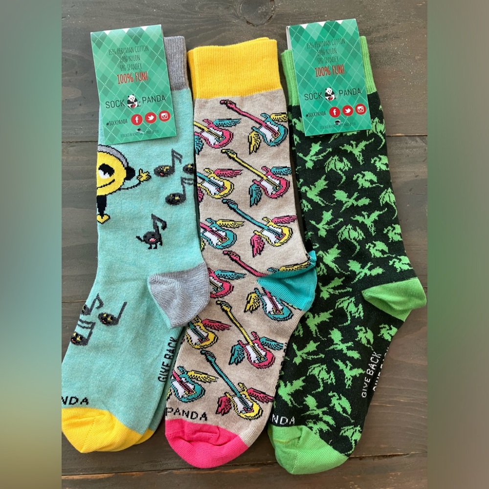 NWT Bundle 5 Pairs Alien, Music Dragons Men’s Fun Dress Socks - Picture 2 of 5